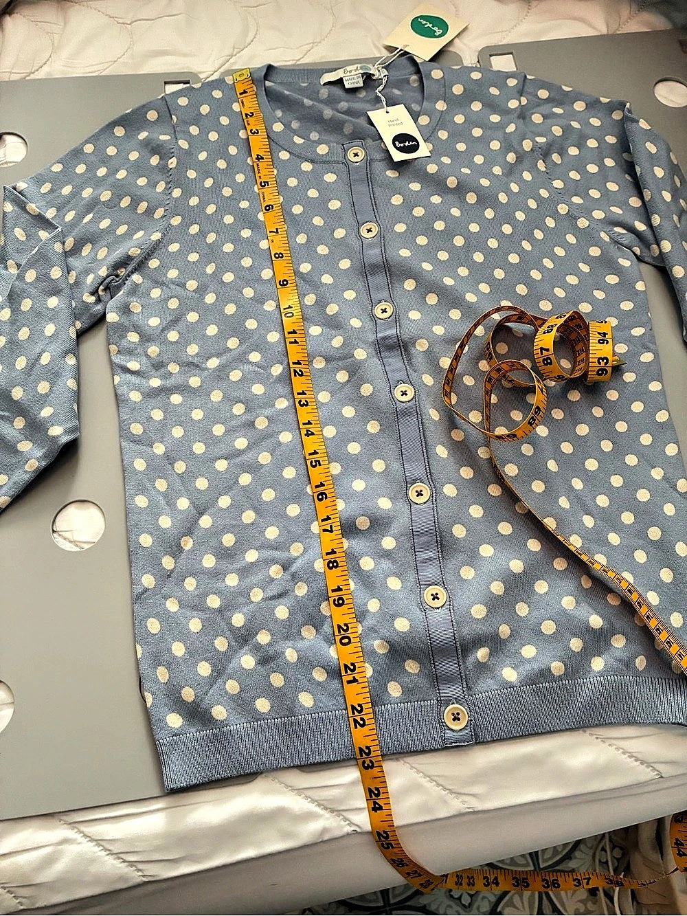 Boden Polka-dot Cardigan Sweater NWT - Picture 3 of 8